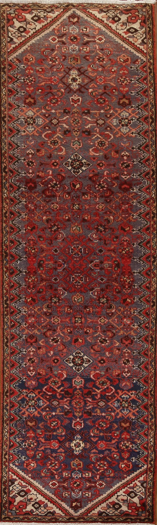 Vintage Wool Hamedan Persian Runner Rug 2x9