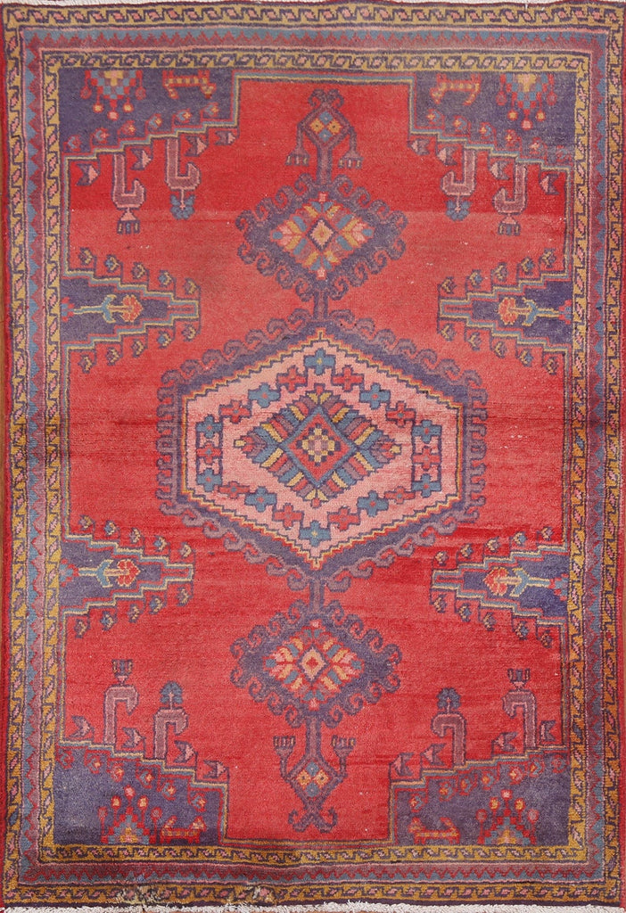 Red Geometric Viss Persian Area Rug 3x5