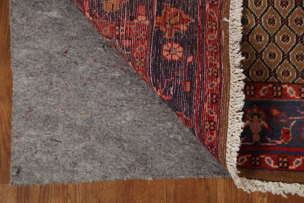 Brown Wool Meshkin Persian Area Rug 4x8