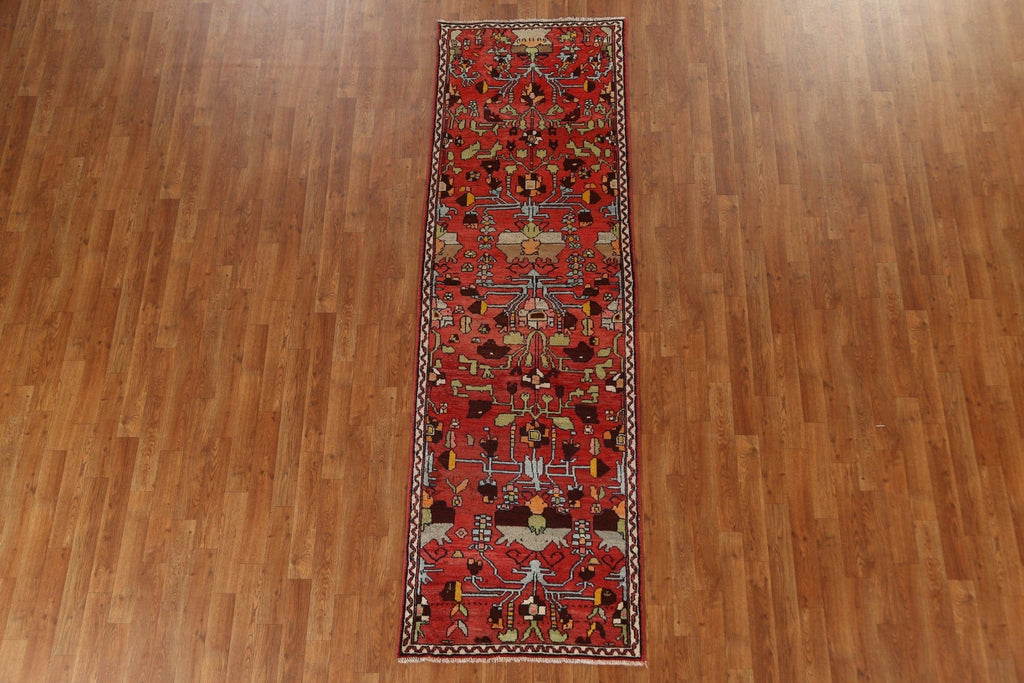 Vintage Red Lilian Persian Runner Rug 3x9