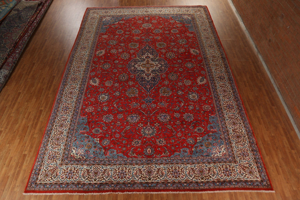 Vegetable Dye Red Sarouk Large Persian Rug 13x19