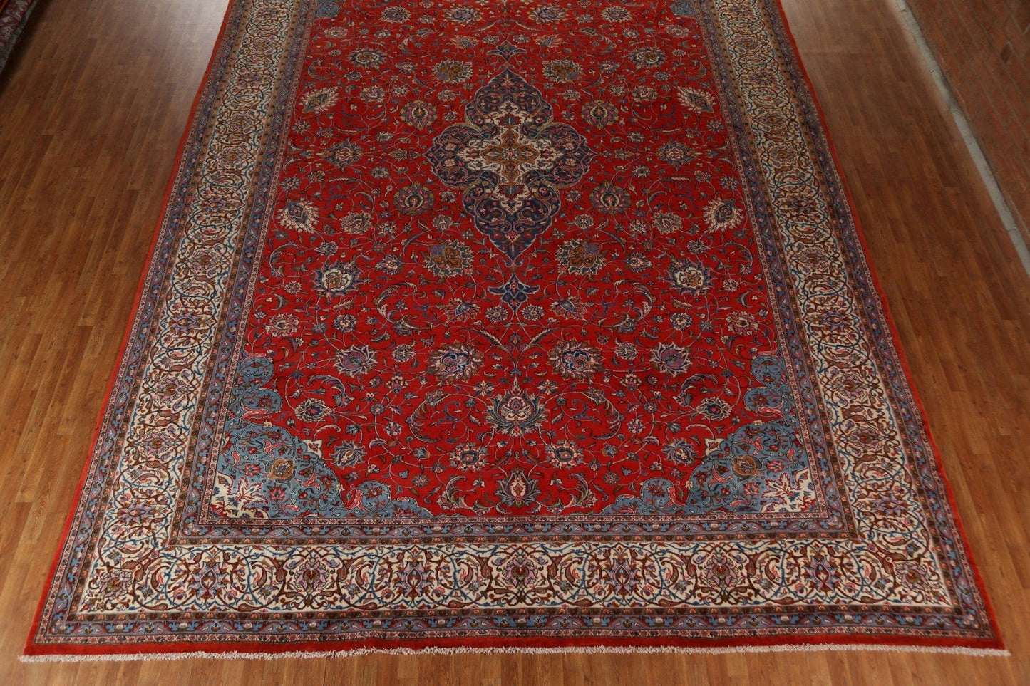 Vegetable Dye Red Sarouk Large Persian Rug 13x19