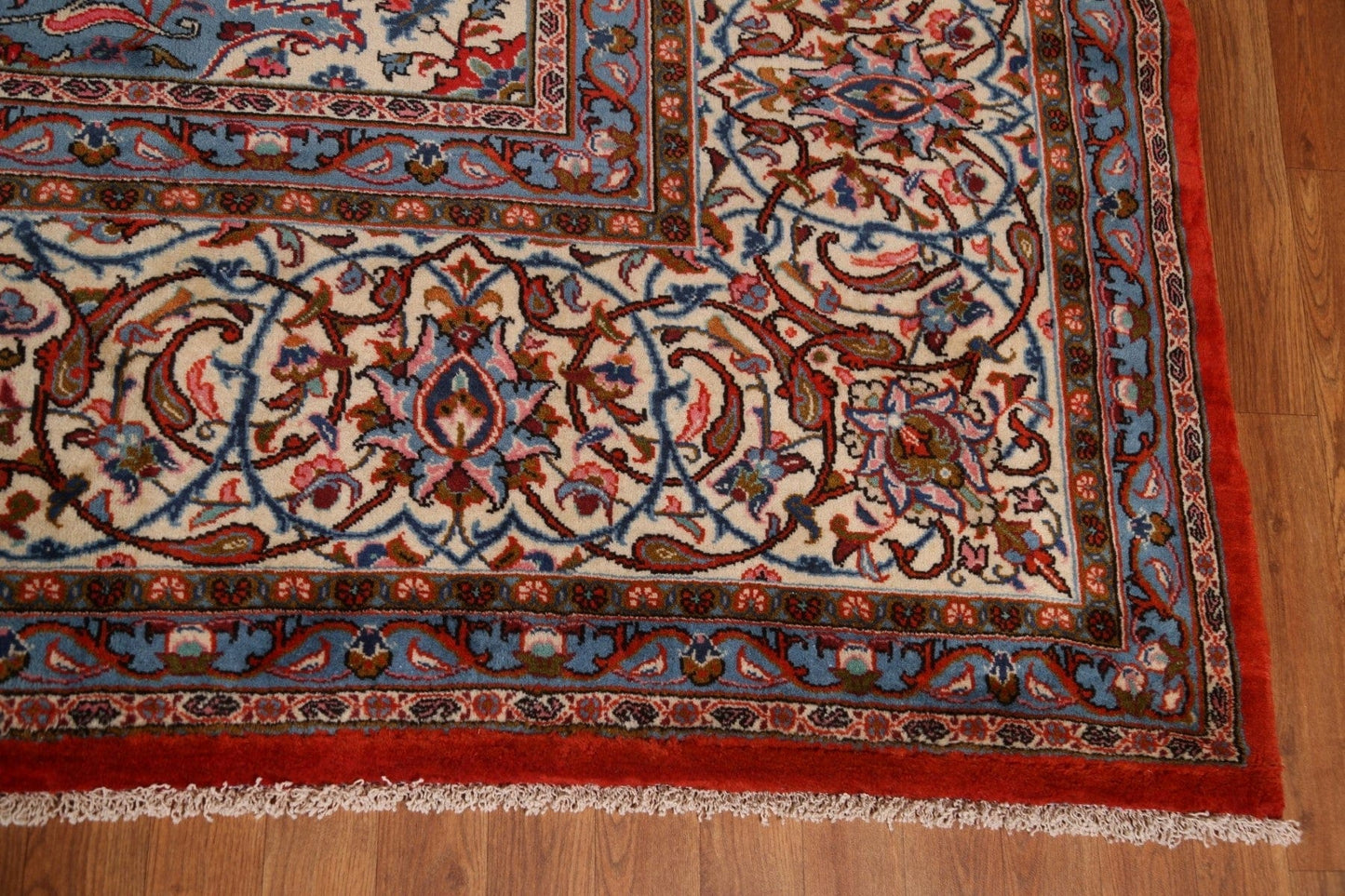 Vegetable Dye Red Sarouk Large Persian Rug 13x19