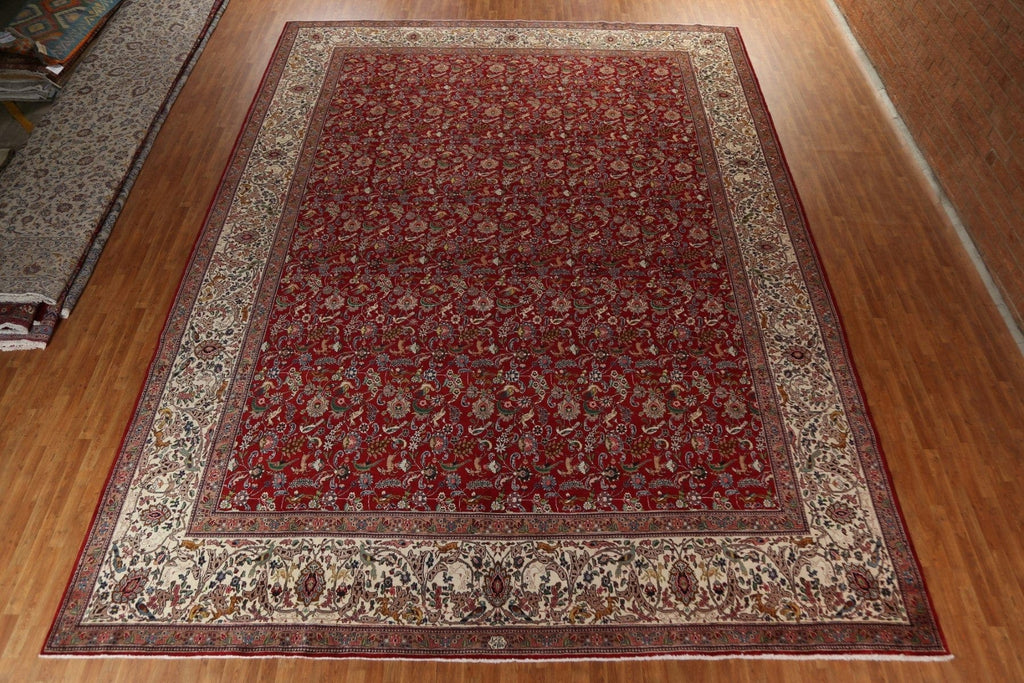 Vegetable Dye Tabriz Palace Size Persian Rug 15x19