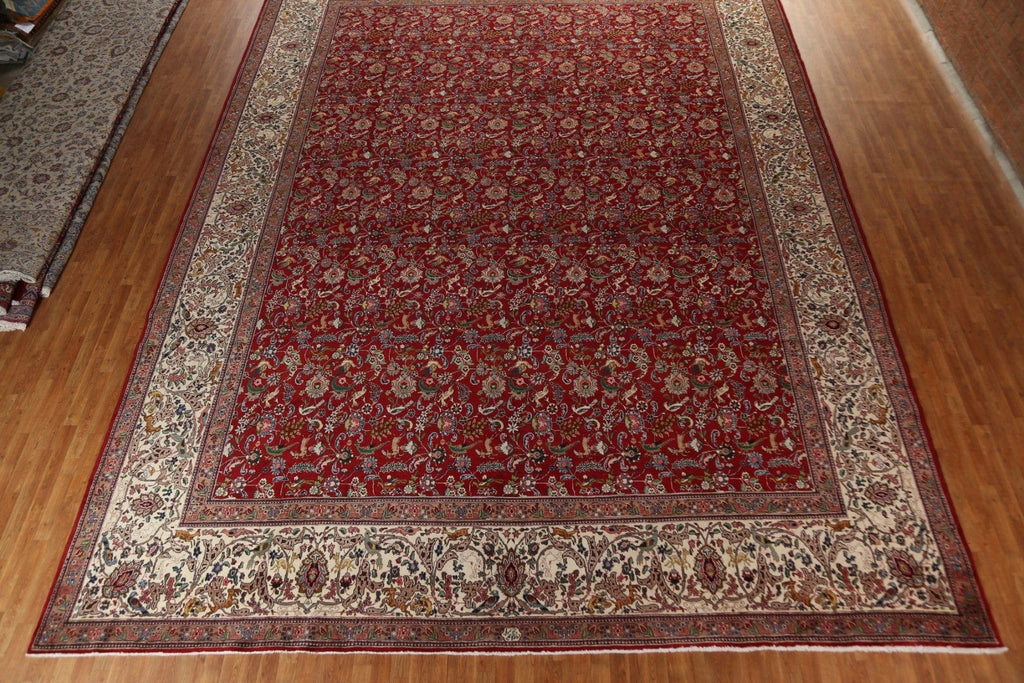 Vegetable Dye Tabriz Palace Size Persian Rug 15x19