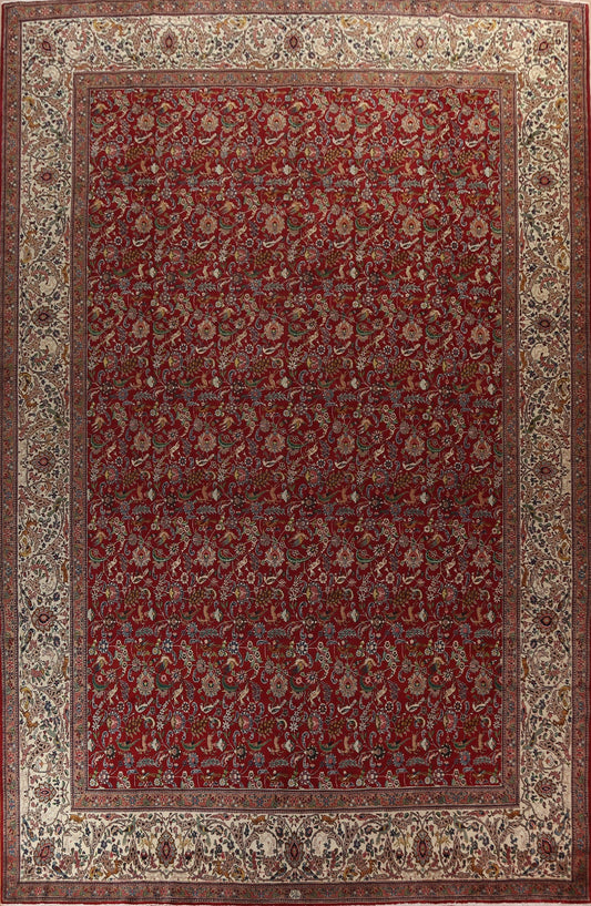 Vegetable Dye Tabriz Palace Size Persian Rug 15x19