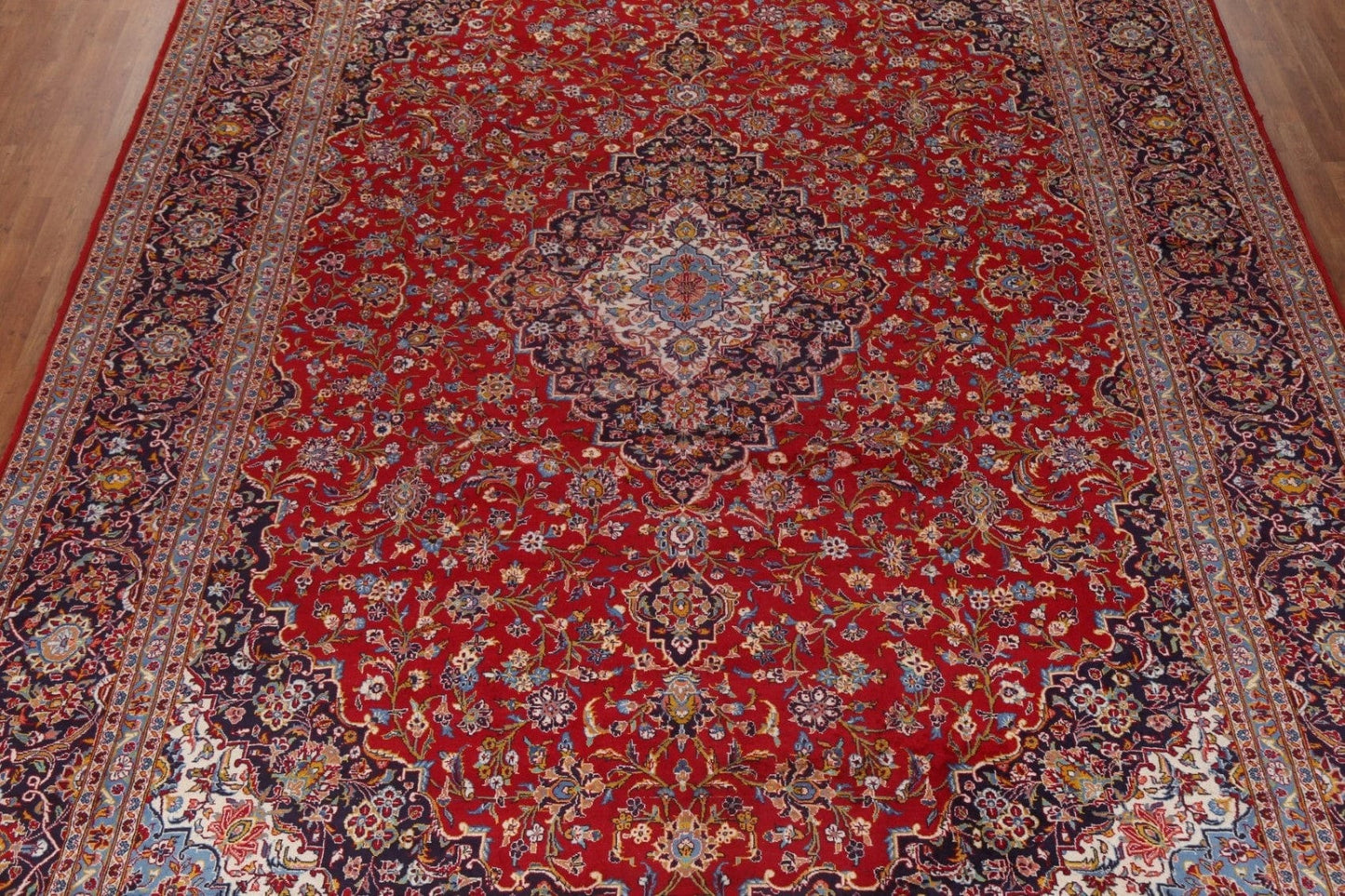 Traditional Large Kashan Persian Rug 11x16