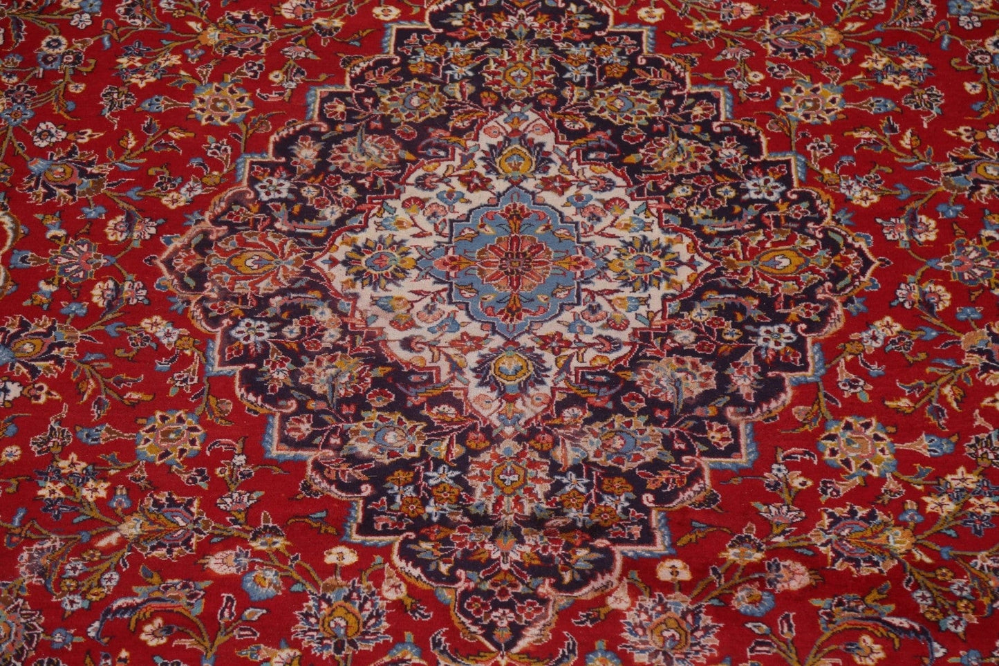 Traditional Large Kashan Persian Rug 11x16