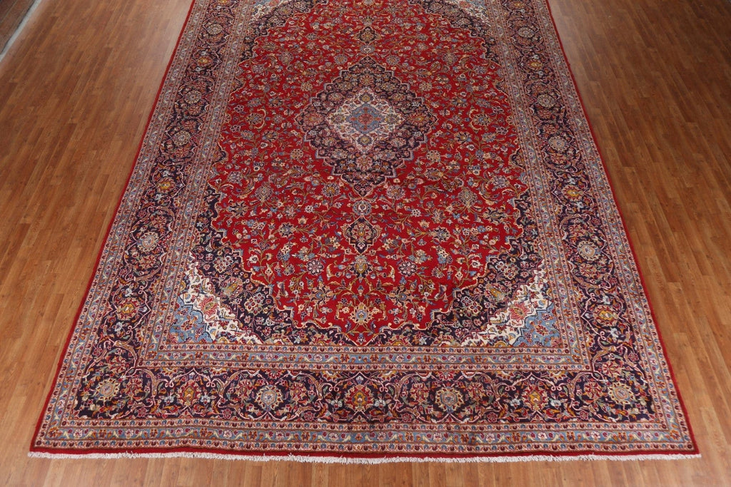 Traditional Large Kashan Persian Rug 11x16