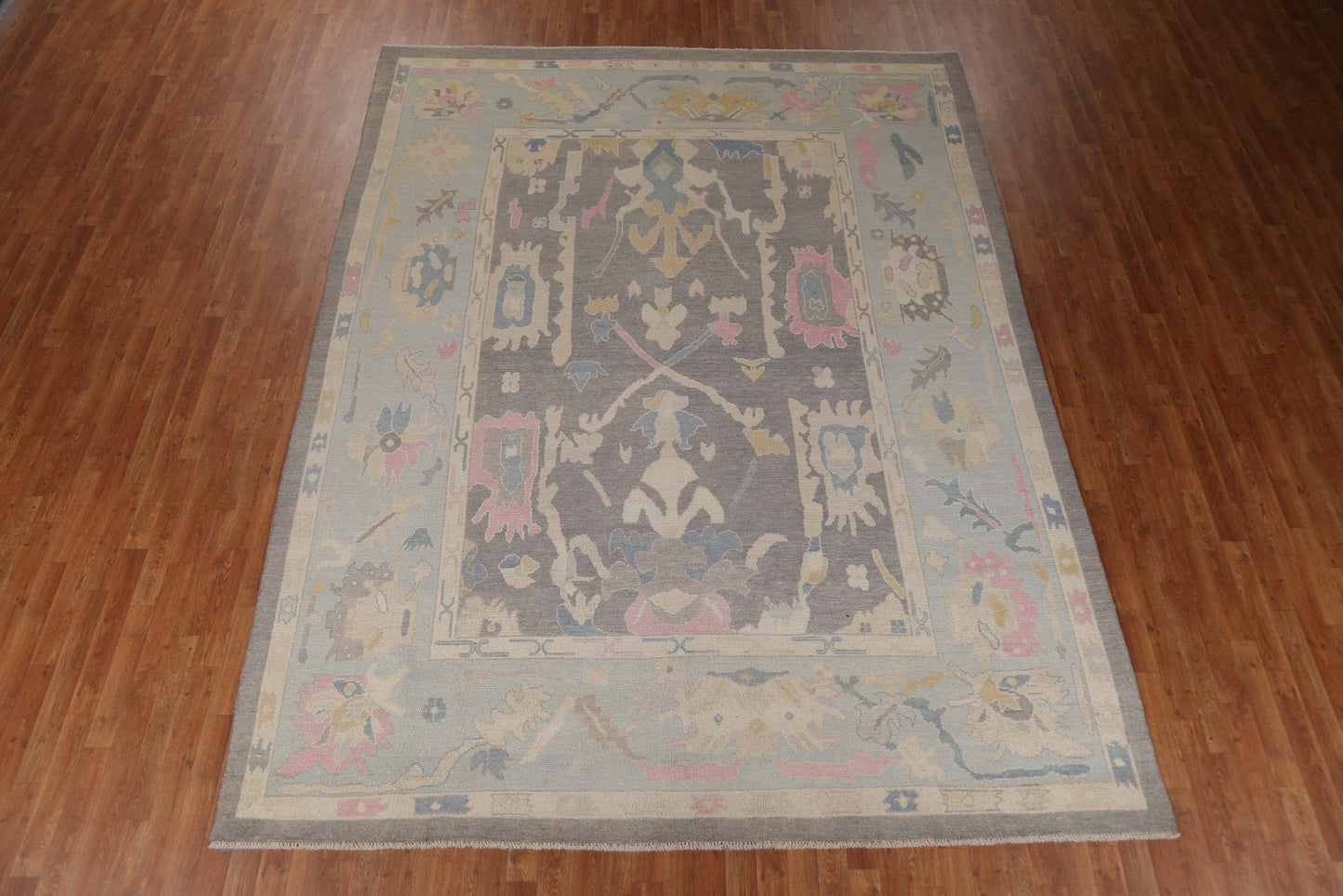 Vegetable Dye Wool Oushak Oriental Area Rug 9x12