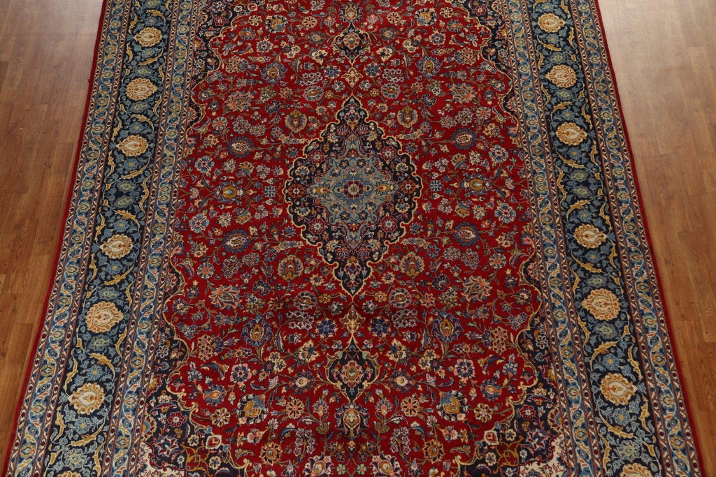 Vegetable Dye Kashan Persian Area Rug 9x14