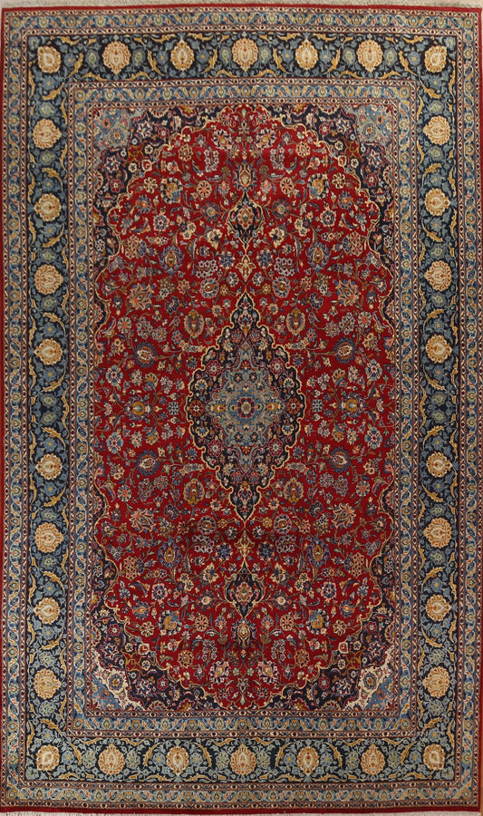 Vegetable Dye Kashan Persian Area Rug 9x14