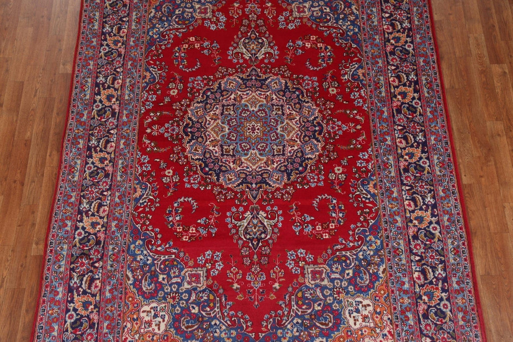 Vintage Red Mashad Persian Area Rug 6x10