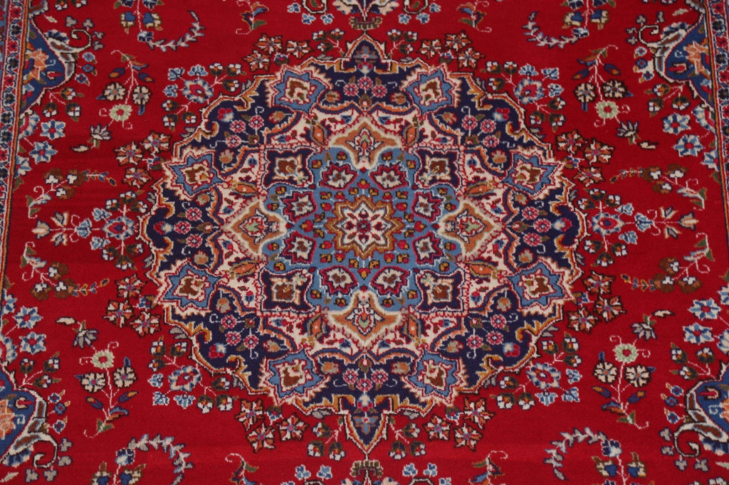 Vintage Red Mashad Persian Area Rug 6x10