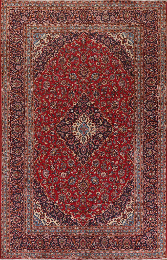 Traditional Red Kashan Persian Area Rug 8x12