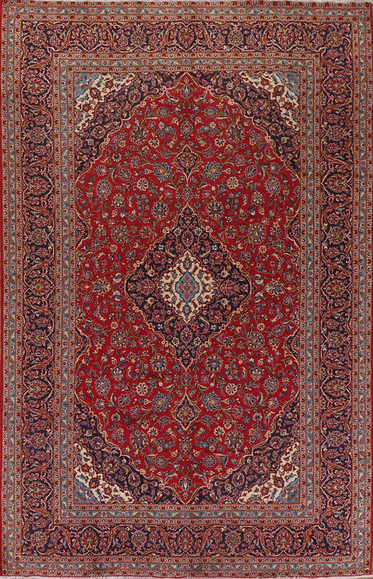 Traditional Red Kashan Persian Area Rug 8x12