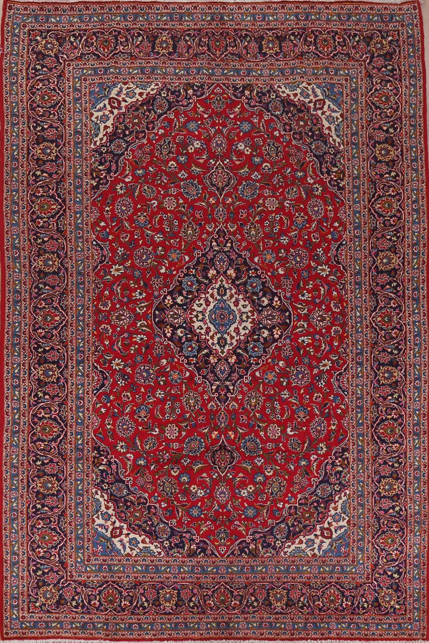 Traditional Red Kashan Persian Area Rug 8x11