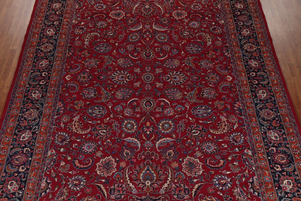 Vegetable Dye Red Mashad Persian Area Rug 10x13