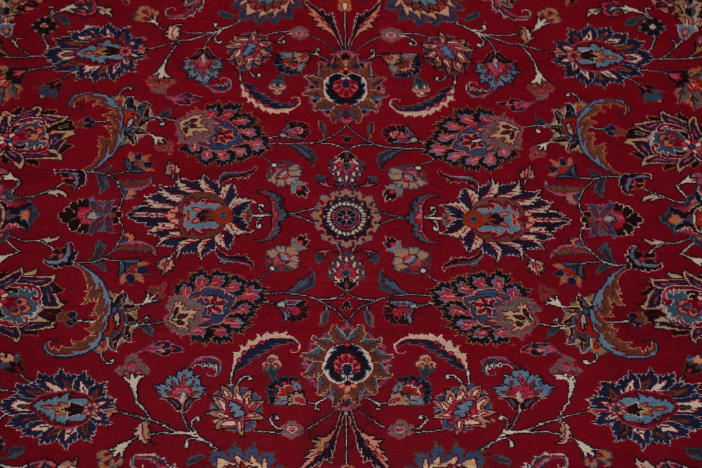 Vegetable Dye Red Mashad Persian Area Rug 10x13