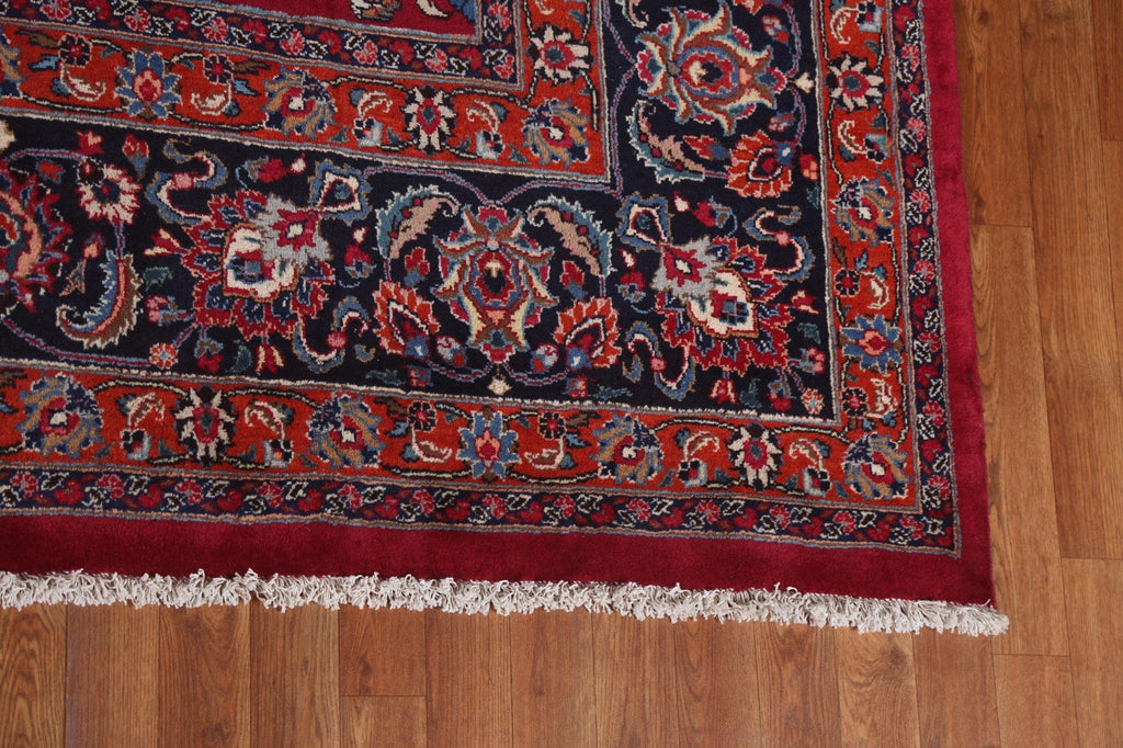 Vegetable Dye Red Mashad Persian Area Rug 10x13