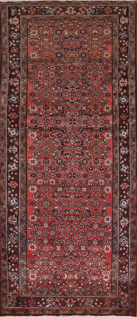 Geometric Hamedan Persian Runner Rug 4x10