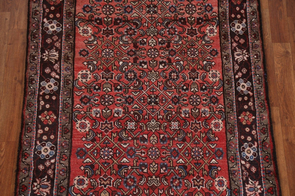 Geometric Hamedan Persian Runner Rug 4x10