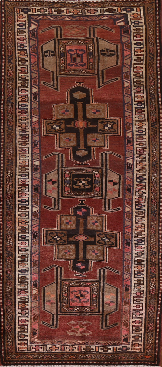 Geometric Wool Ardebil Persian Runner Rug 4x10