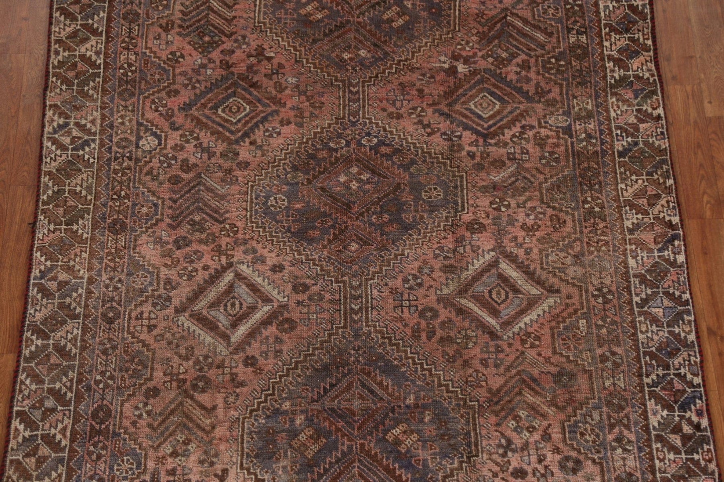 Antique Wool Shiraz Persian Area Rug 5x8