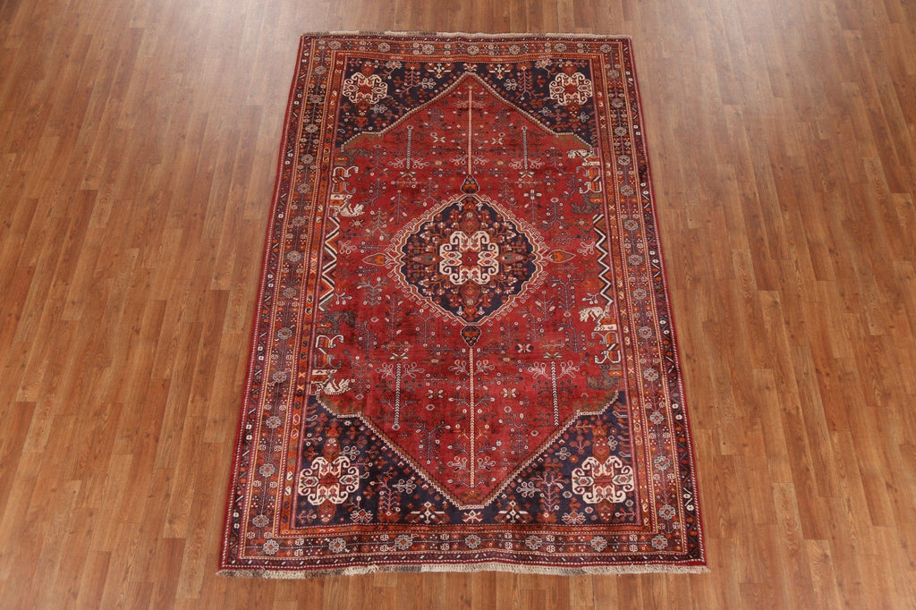 Vegetable Dye Antique Abadeh Persian Area Rug 5x8