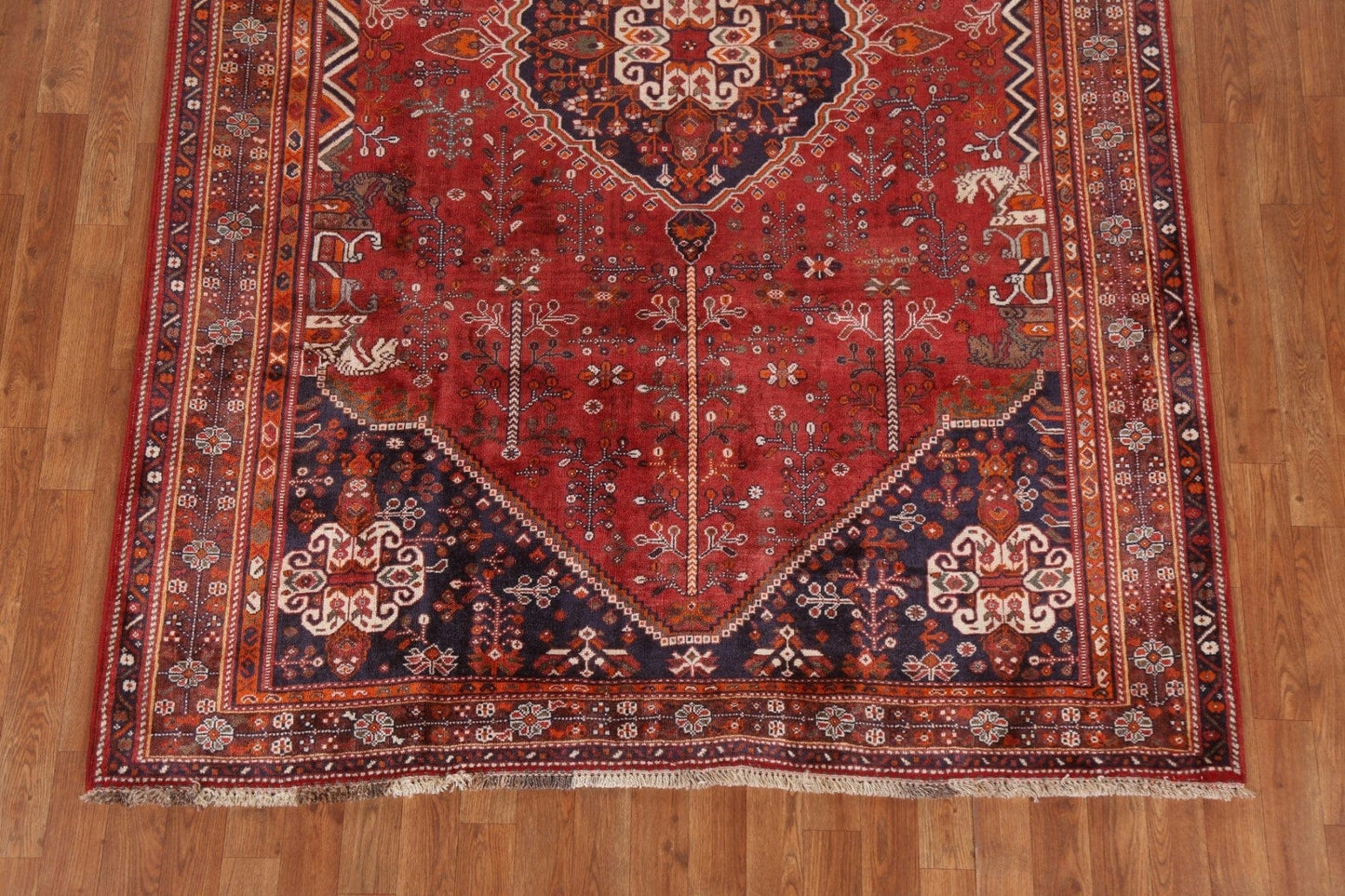 Vegetable Dye Antique Abadeh Persian Area Rug 5x8