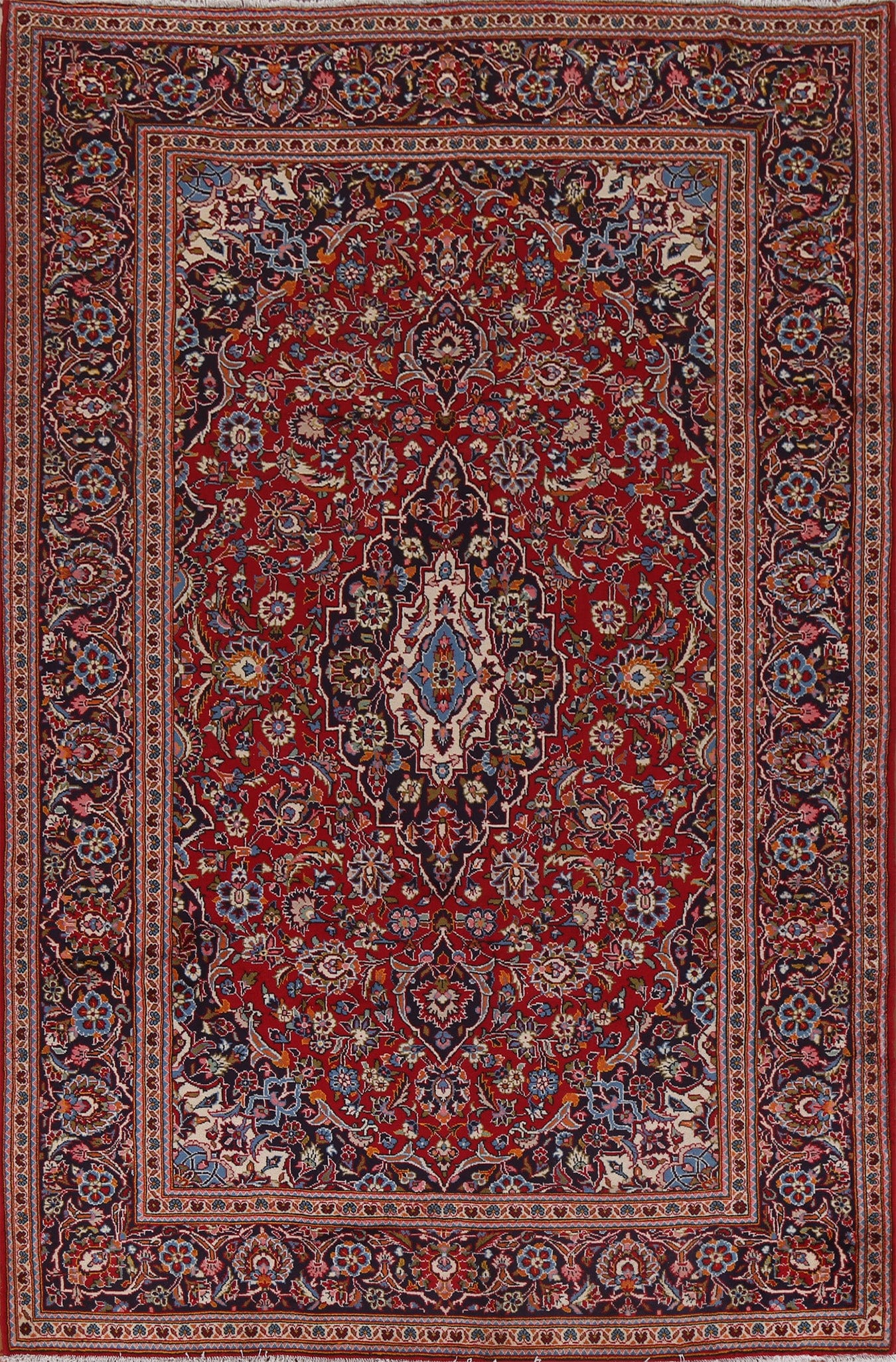 Traditional Wool Kashan Persian Area Rug 7x10