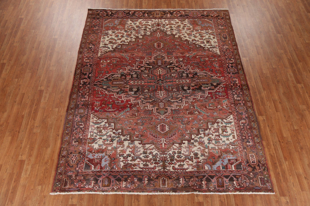 Vegetable Dye Wool Heriz Persian Area Rug 8x10