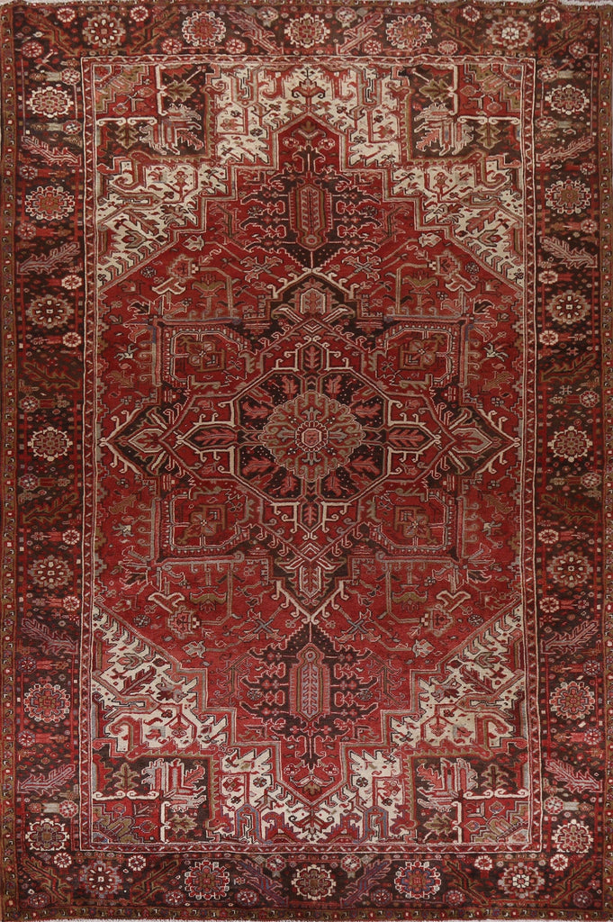 Vegetable Dye Wool Heriz Persian Area Rug 10x13