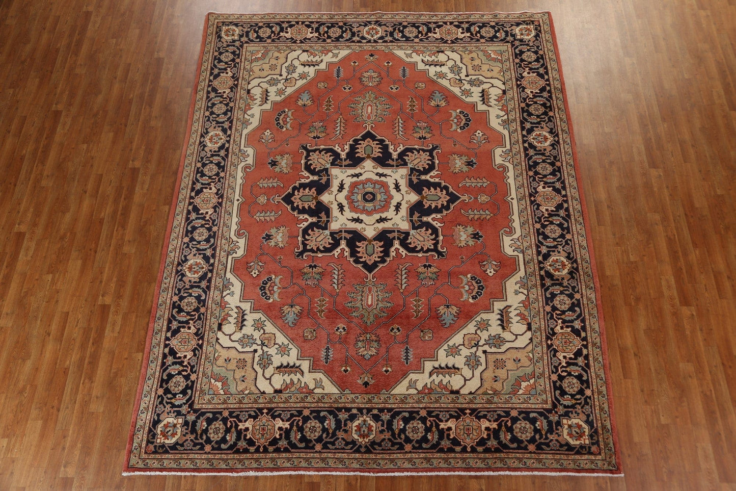 Vegetable Dye Heriz Serapi Persian Area Rug 9x11