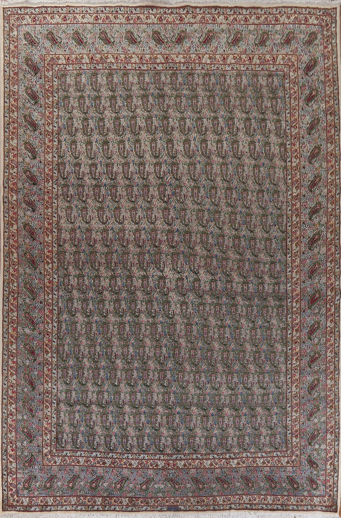 Paisley Wool Kerman Persian Area Rug 10x14