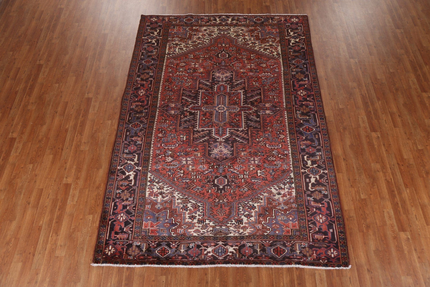 Vintage Wool Heriz Persian Area Rug 7x10