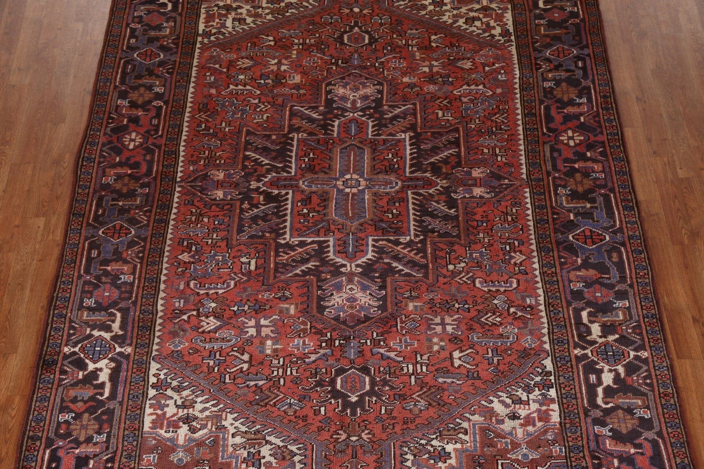 Vintage Wool Heriz Persian Area Rug 7x10