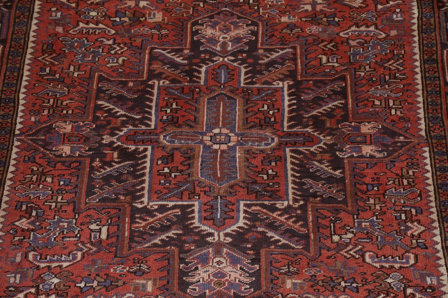 Vintage Wool Heriz Persian Area Rug 7x10