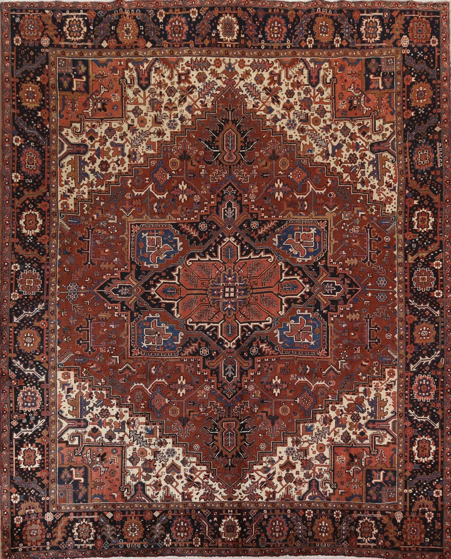 Vegetable Dye Heriz Persian Area Rug 9x10