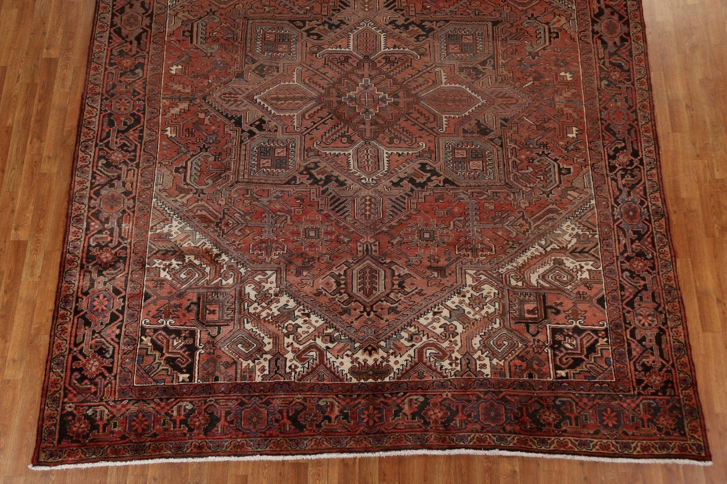 Geometric Wool Heriz Persian Area Rug 9x11