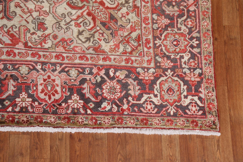 Vegetable Dye Wool Red Heriz Persian Area Rug 9x11