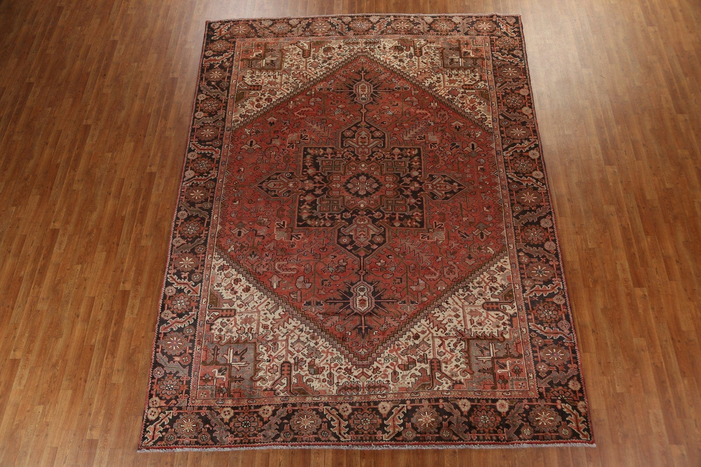 Handmade Wool Heriz Persian Area Rug 9x12