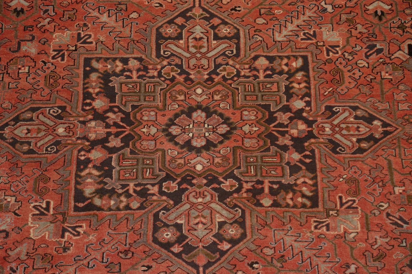 Handmade Wool Heriz Persian Area Rug 9x12