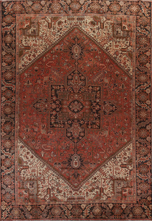 Handmade Wool Heriz Persian Area Rug 9x12