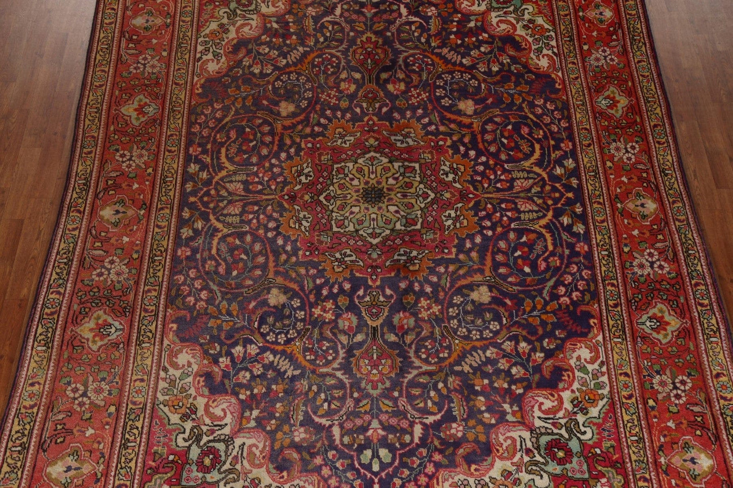 Vintage Wool Tabriz Persian Area Rug 8x12