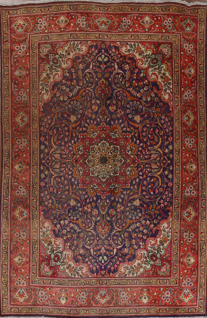 Vintage Wool Tabriz Persian Area Rug 8x12