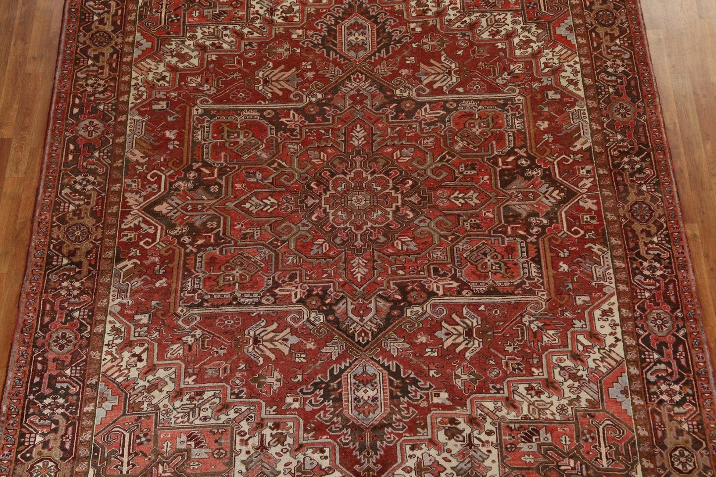 Geometric Wool Heriz Persian Area Rug 9x11