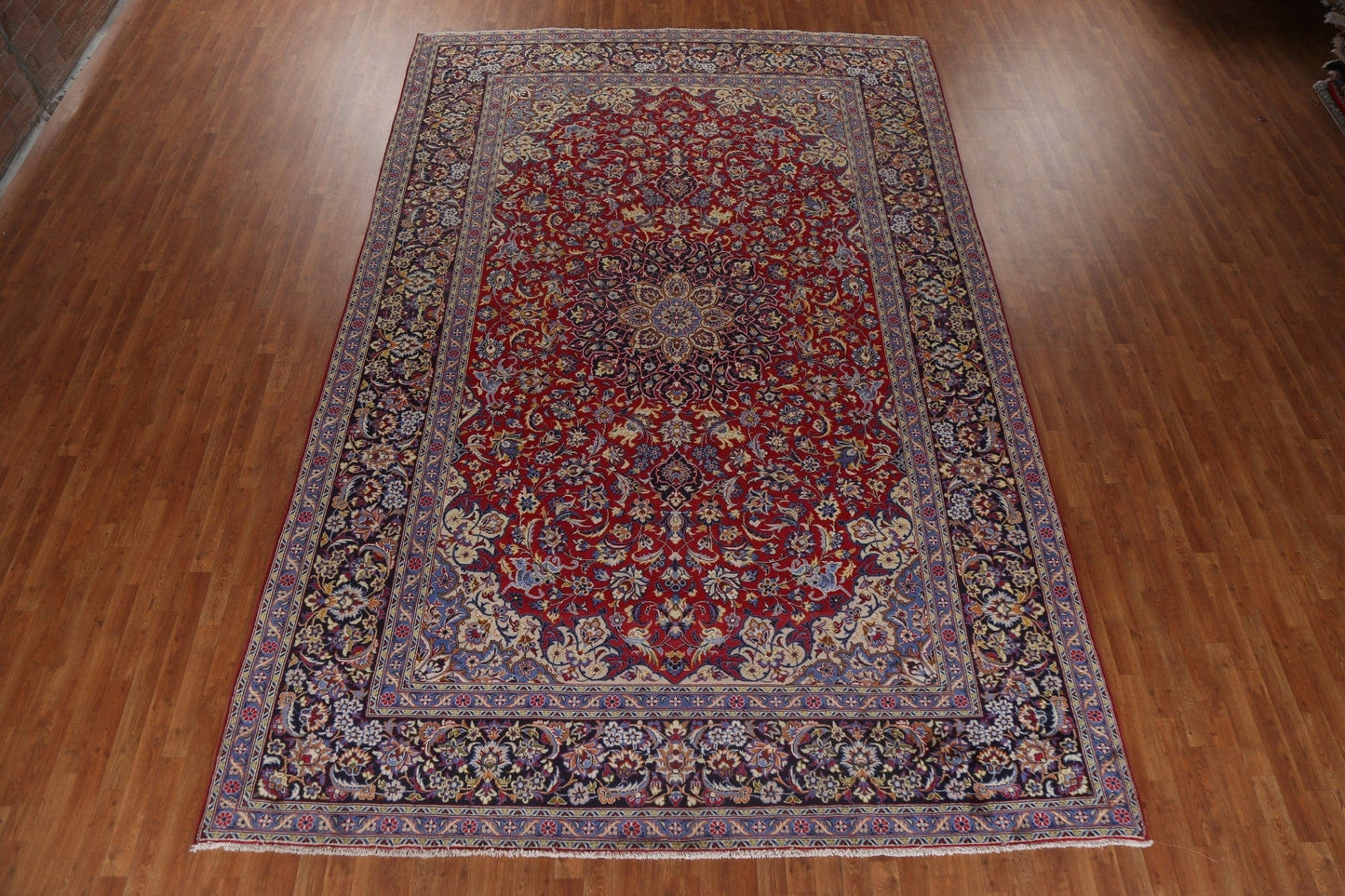 Floral Red Isfahan Persian Area Rug 9x14