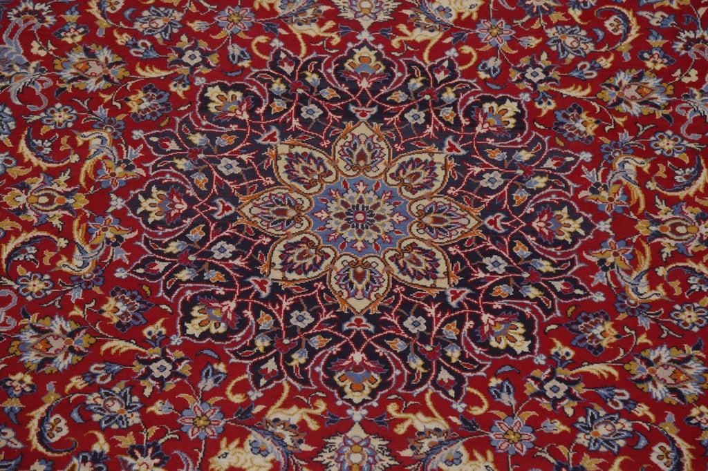Floral Red Isfahan Persian Area Rug 9x14