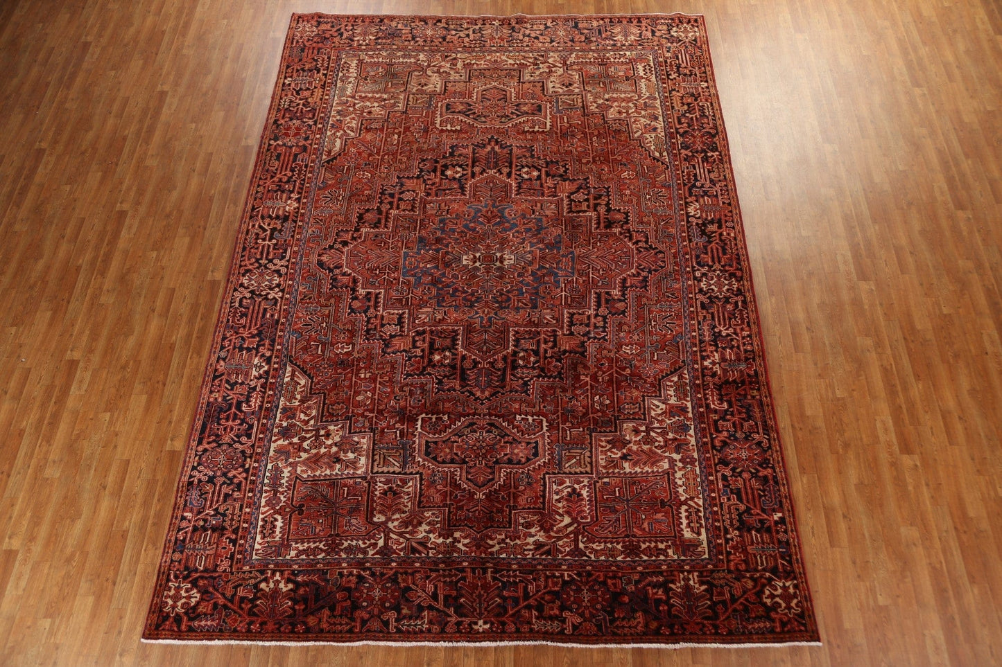 Geometric Wool Heriz Persian Area Rug 9x13